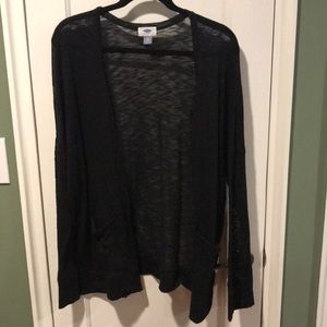 Long sleeve open front sheer-ish cardigan